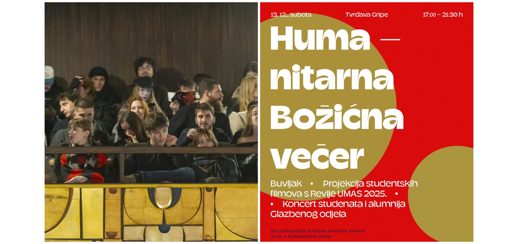 Blagdanska humanitarna večer Umjetničke akademije na Tvrđavi Gripe